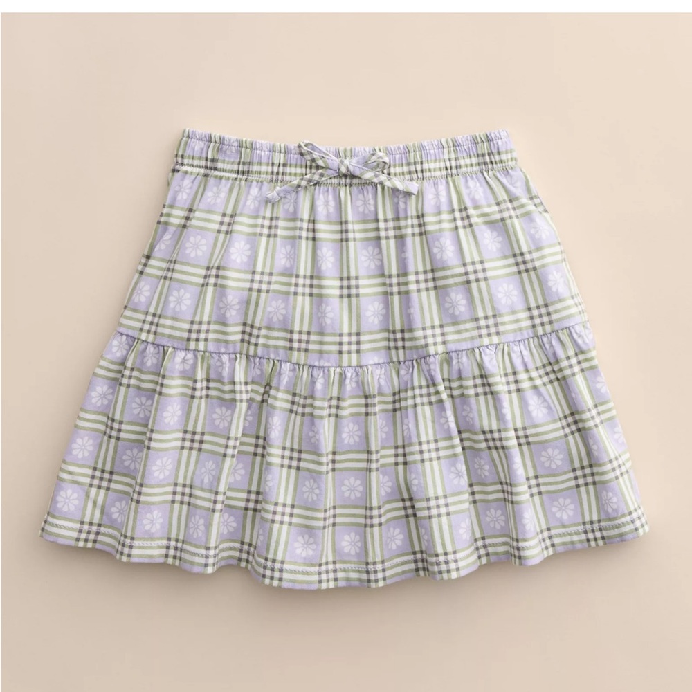 Plaid Purple and Green Skirt